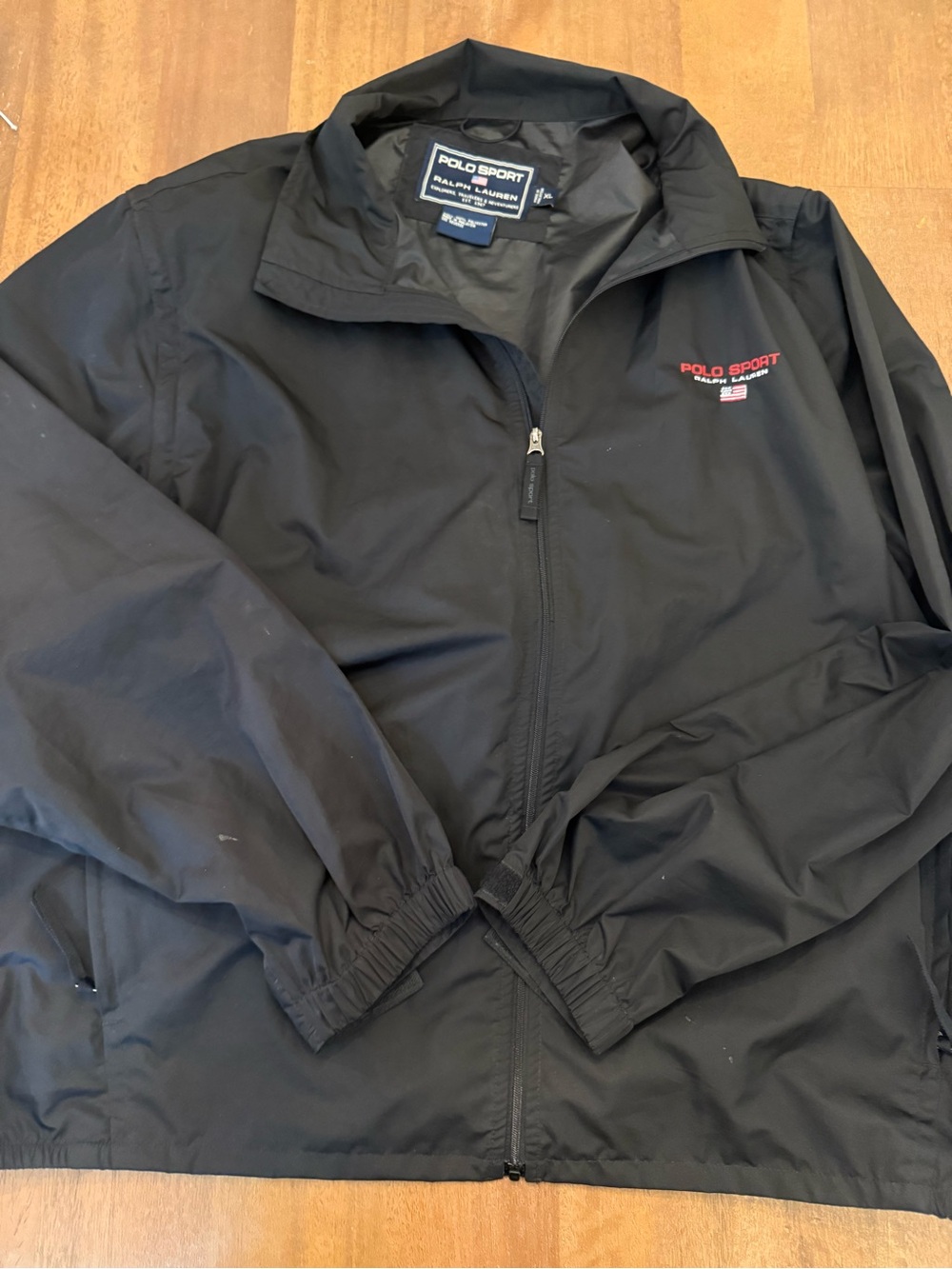 Polo by Ralph Lauren Polo Sport Black Windbreaker with Red Logo